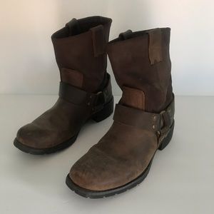 Rocket Dog Leather Harness Riding Moto Roper Boot